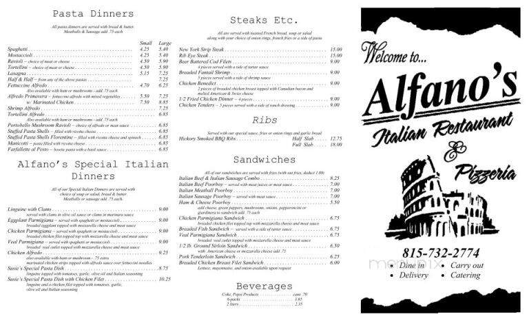 Alfano's Pizzeria & Italian - Oregon, IL