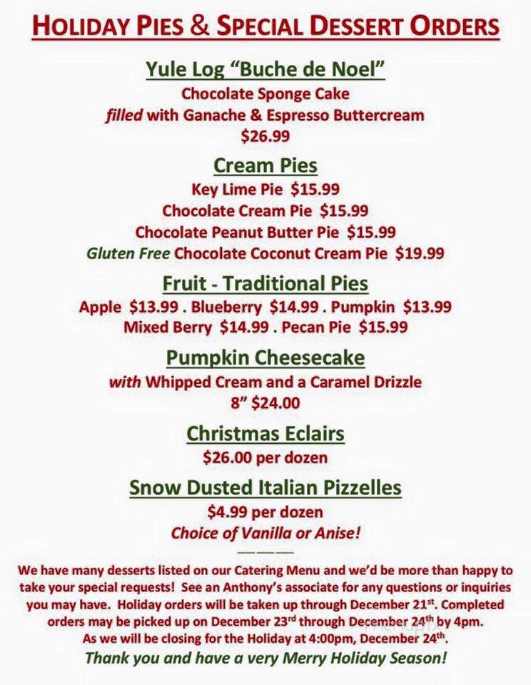 Anthony's Food Shop - York, ME menu_pic