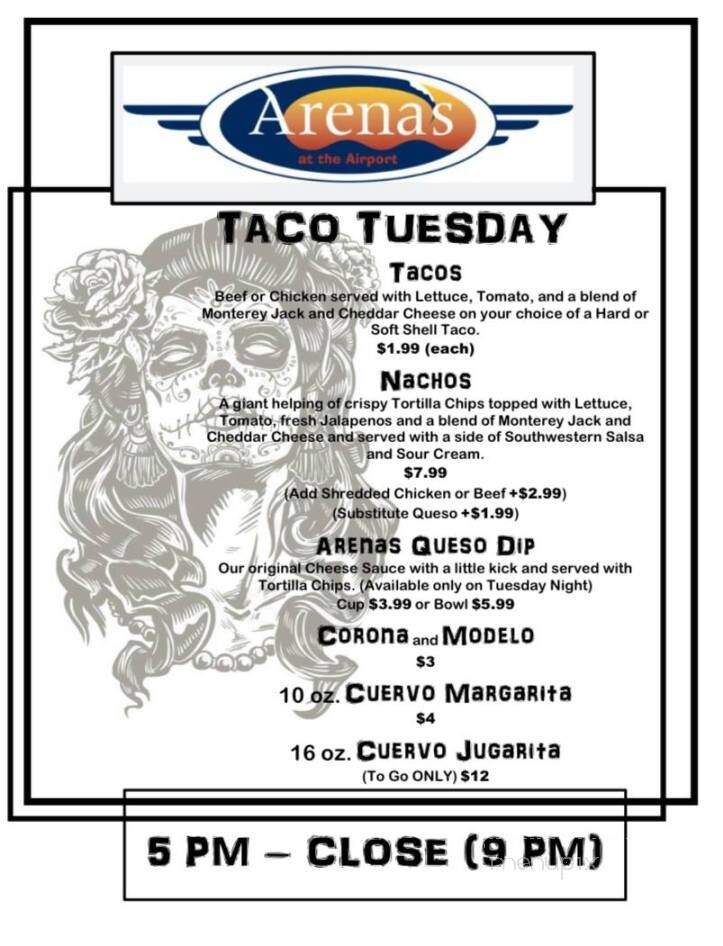 Arena's At The Airport - Georgetown, DE menu_pic