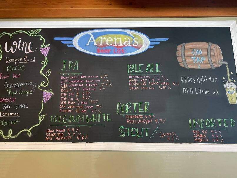 Arena's At The Airport - Georgetown, DE menu_pic
