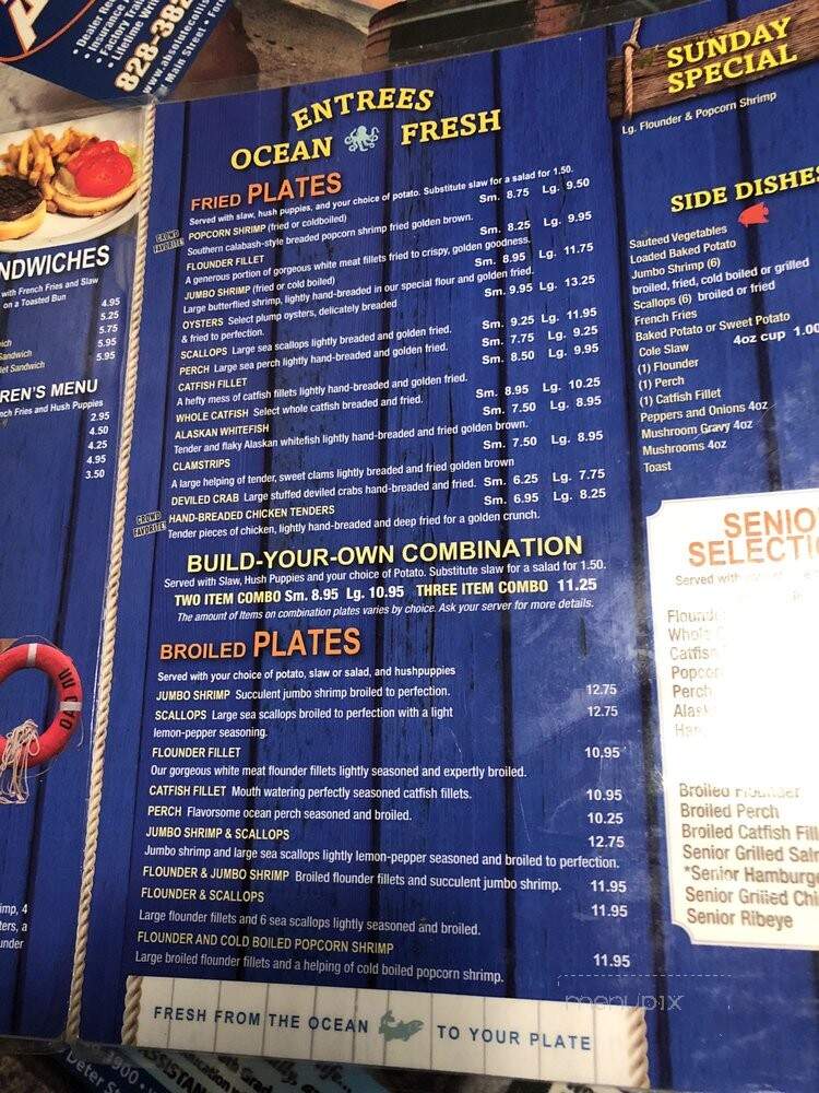 Big Dave's Family Seafood - Forest City, NC menu_pic