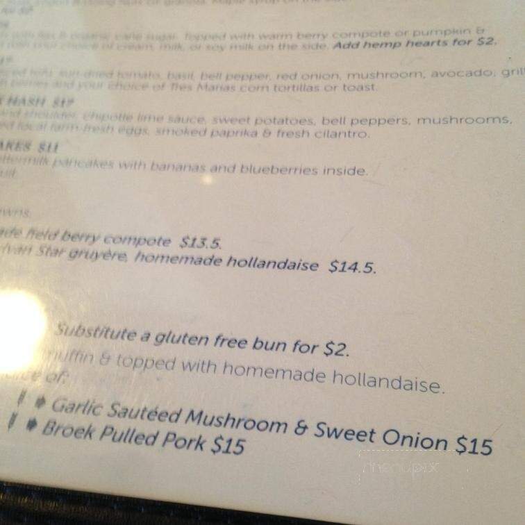 Blue Star Diner - Calgary, AB menu_pic