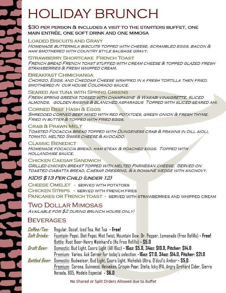 Brick House Restaurant & Lounge - Elk Grove, CA menu_pic