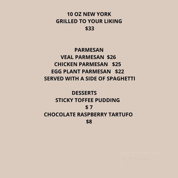 The Mill Restaurant - Brockville, ON menu_pic