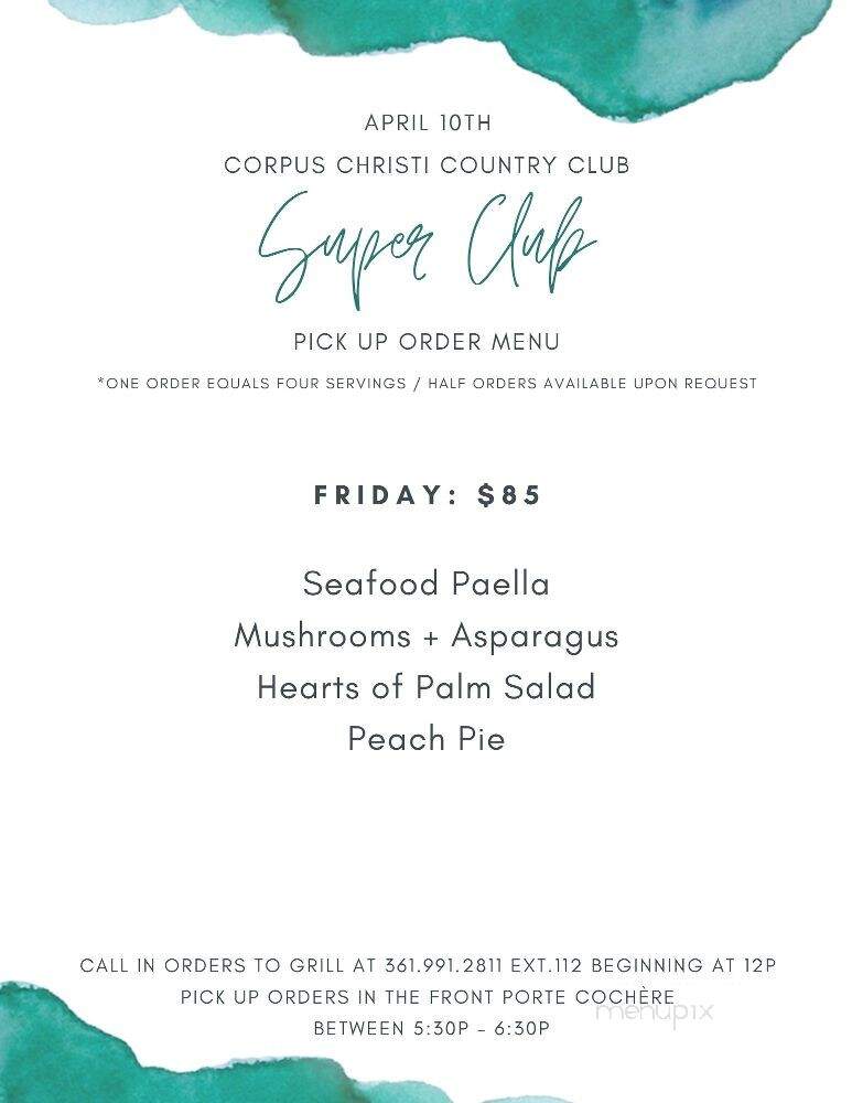 Corpus Christi Country Club - Corpus Christi, TX menu_pic