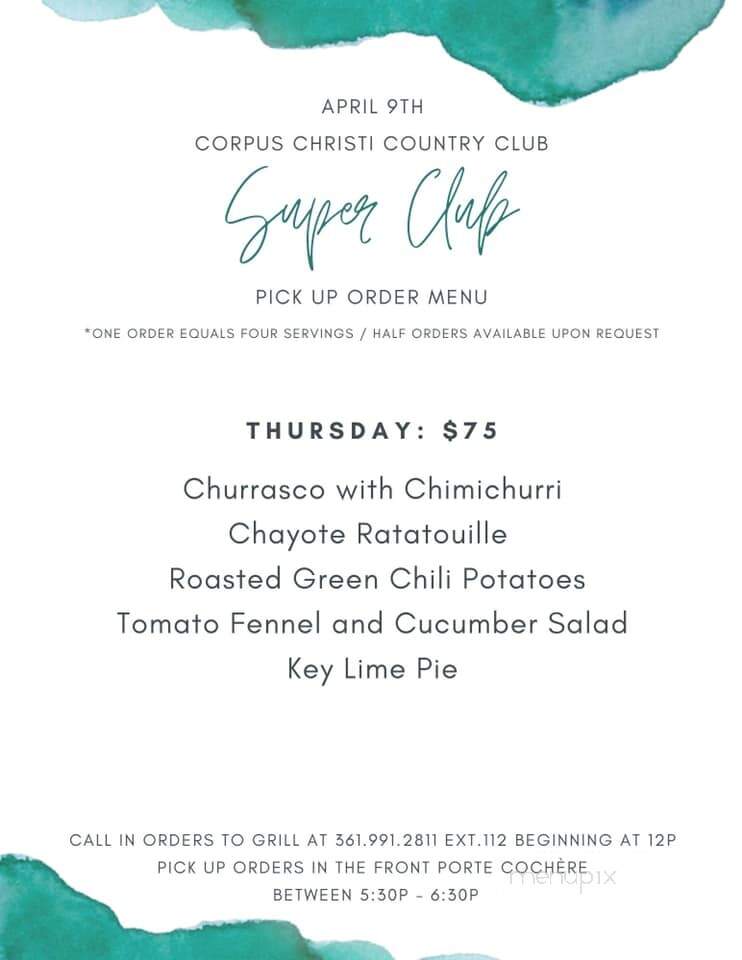 Corpus Christi Country Club - Corpus Christi, TX menu_pic
