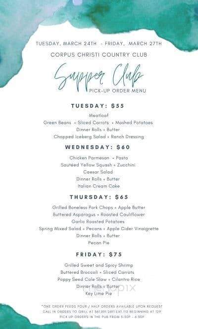 Corpus Christi Country Club - Corpus Christi, TX menu_pic