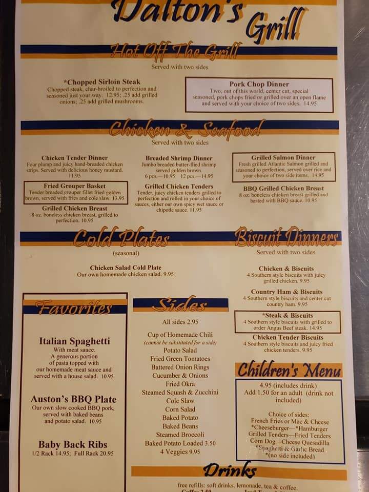 Dalton's Grill - Nashville, TN menu_pic