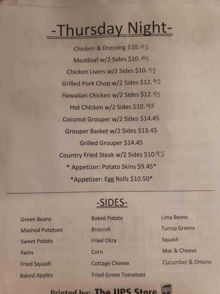 Dalton's Grill - Nashville, TN menu_pic