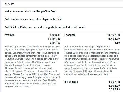 Di Maggio's Pizza Steaks Pasta - Fairfield, IL menu_pic