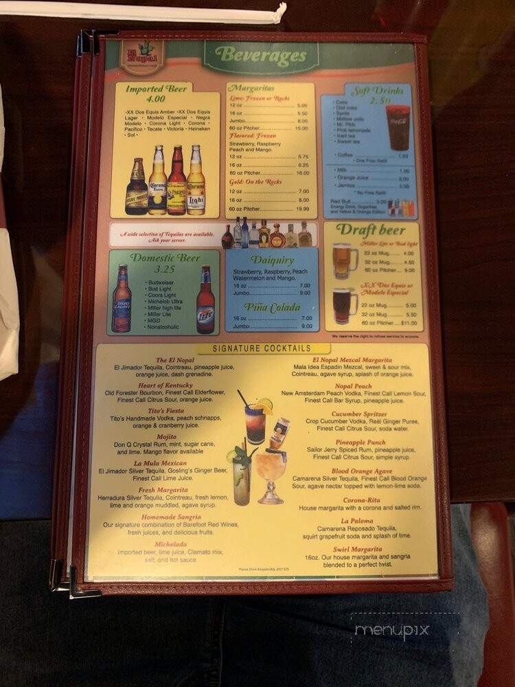 El Nopal - Columbus, IN menu_pic