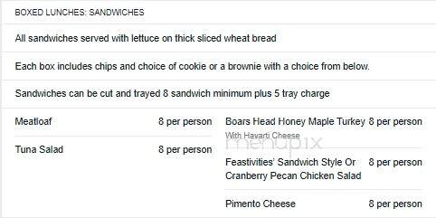 Feastivities Gourmet To Go - Fort Worth, TX menu_pic