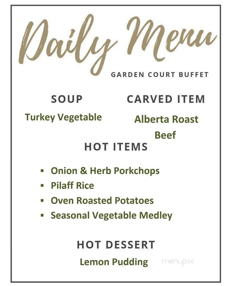 Glenmore Inn - Calgary, AB menu_pic