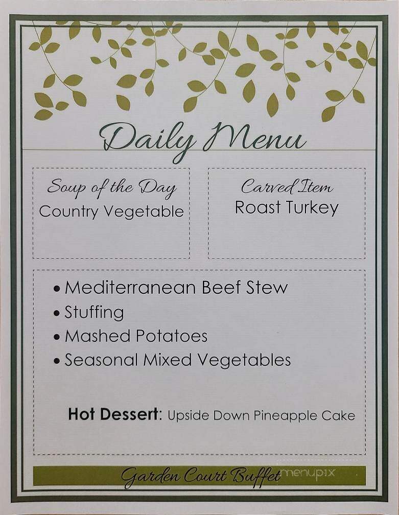 Glenmore Inn - Calgary, AB menu_pic