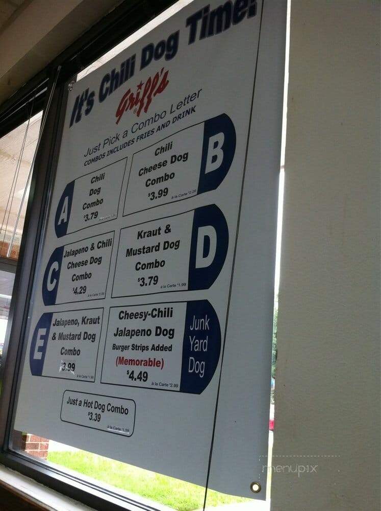 Griff's Hamburgers - Garland, TX menu_pic