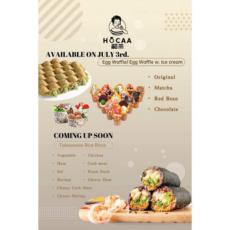 Hocaa Bubble Tea - Bethlehem, PA menu_pic
