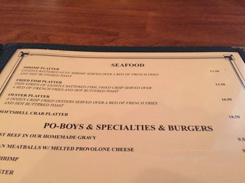 Janie Brown's Restaurant - Lacombe, LA menu_pic