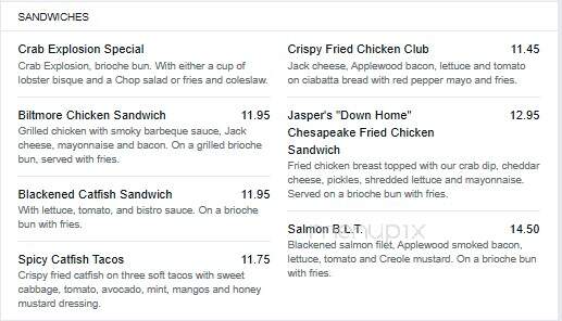 Jasper's - Upper Marlboro, MD menu_pic