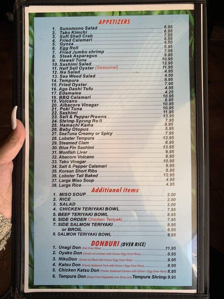 Kazan Japanese Cuisine - Vacaville, CA menu_pic