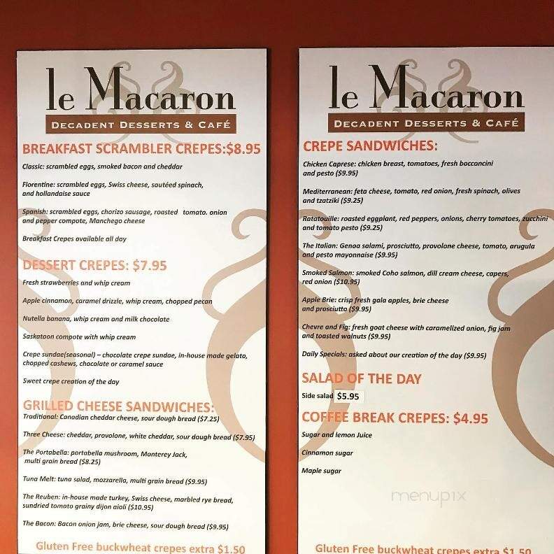 le Macaron decadent desserts cafe - Regina, SK