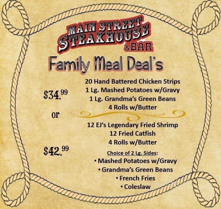 Main Street Steakhouse & Bar - Danbury, TX menu_pic