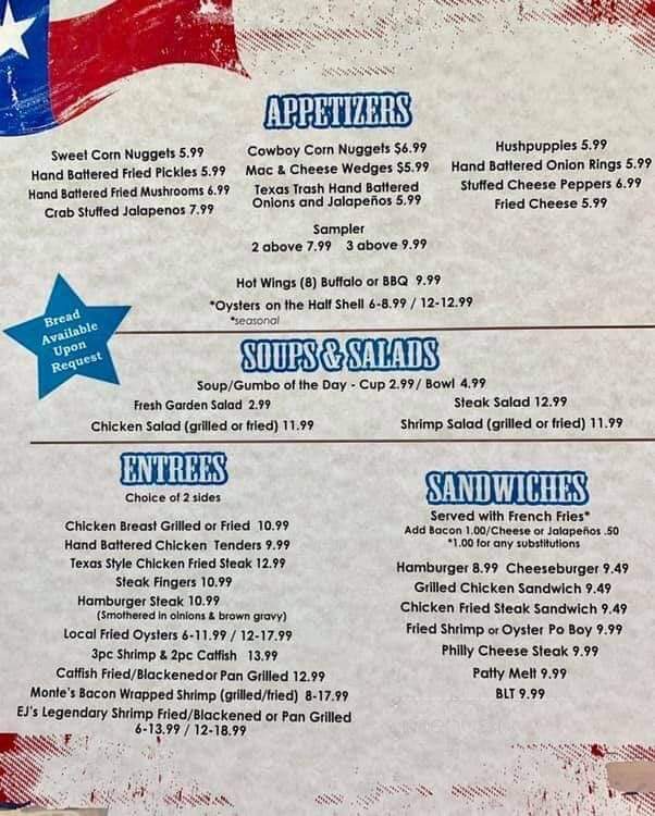 Main Street Steakhouse & Bar - Danbury, TX menu_pic