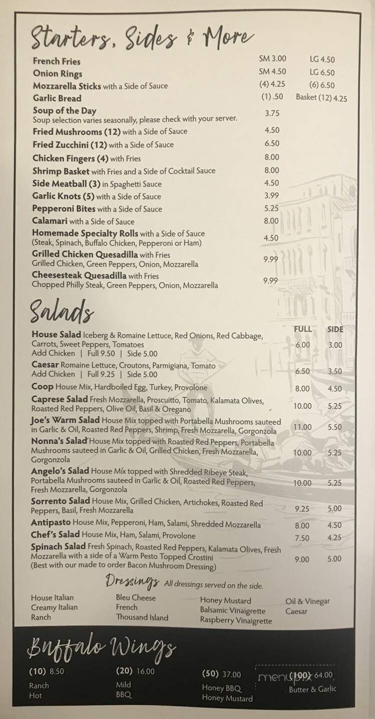 Mannino Italian Garden - Meadville, PA menu_pic