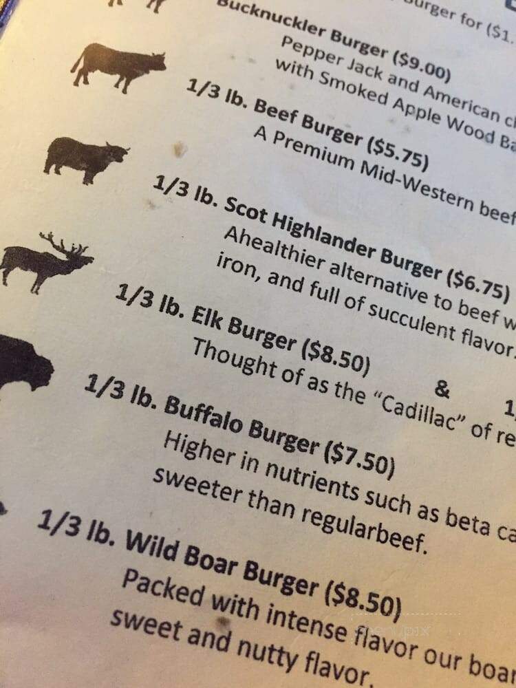 Bucknuckles Bar & Grill - Alma, WI menu_pic