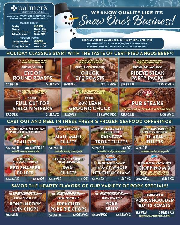 Palmer's Direct To You Market - Rochester, NY menu_pic