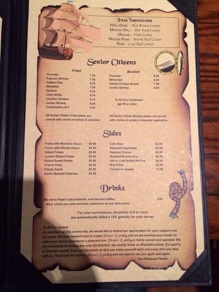 Pirates Landing - Elkin, NC menu_pic