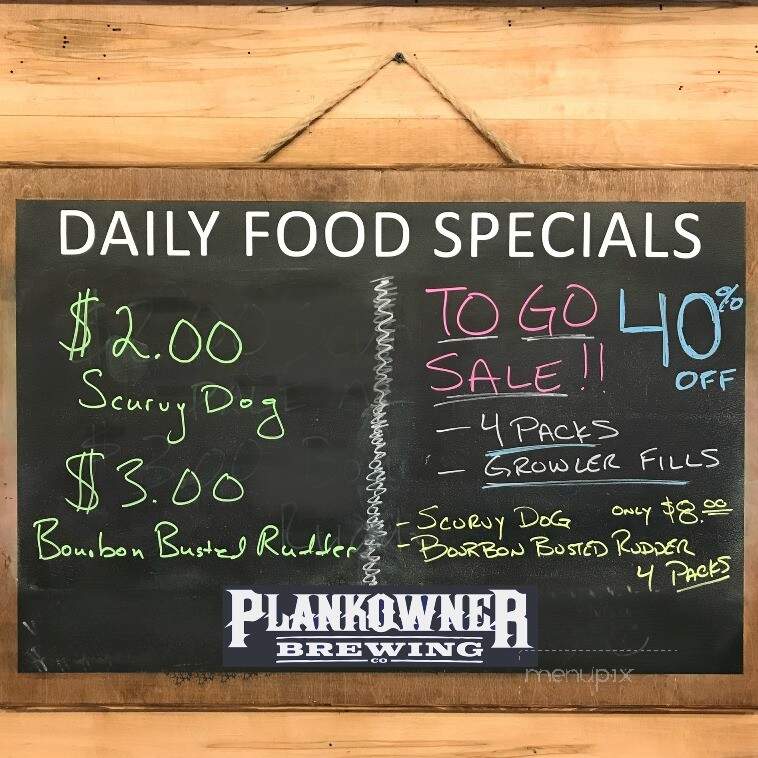 Plankowner Brewing - Boiling Springs, SC menu_pic