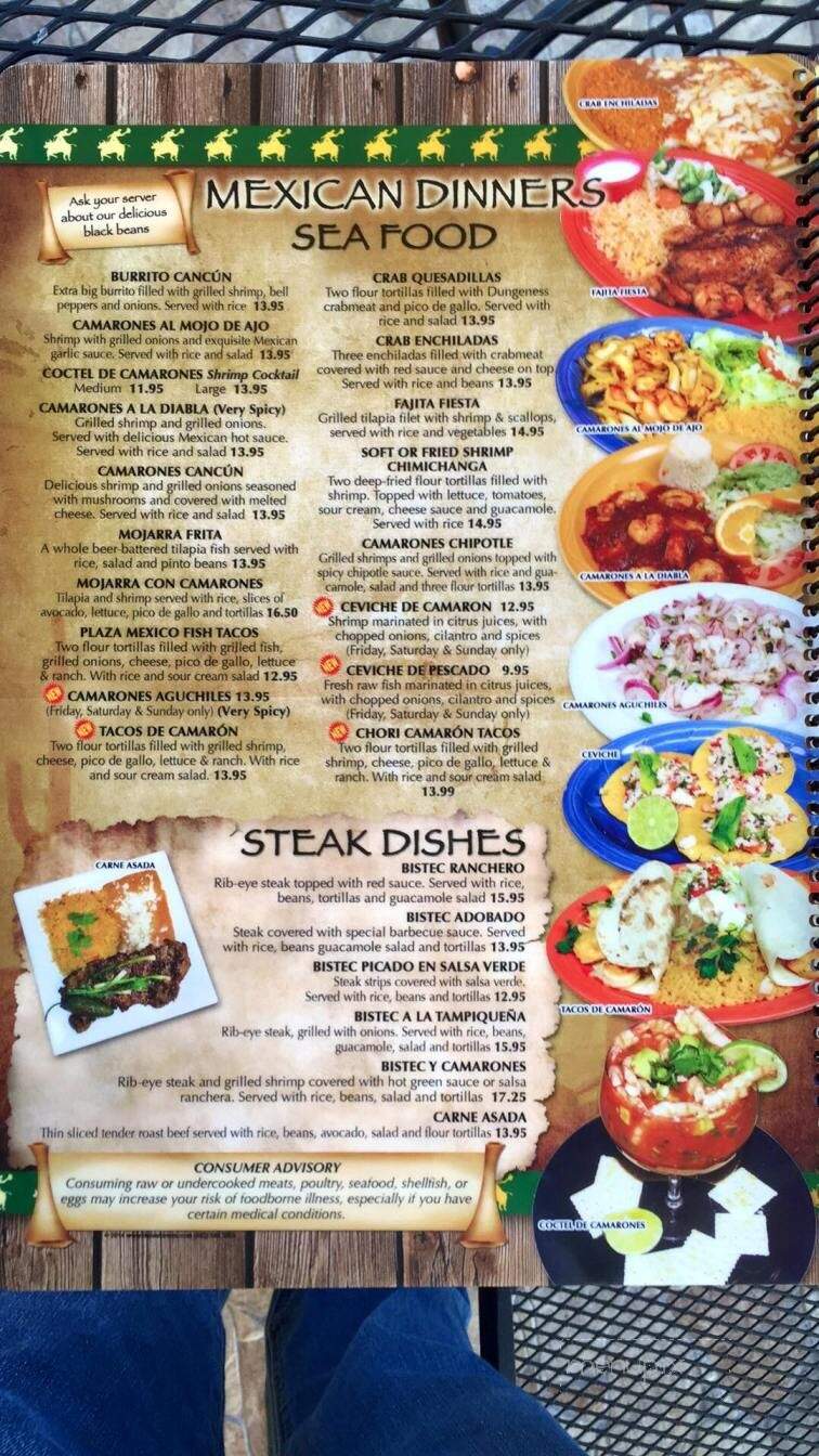 Plaza Mexico Restaurant Bar and Grill - Emerald Isle, NC menu_pic