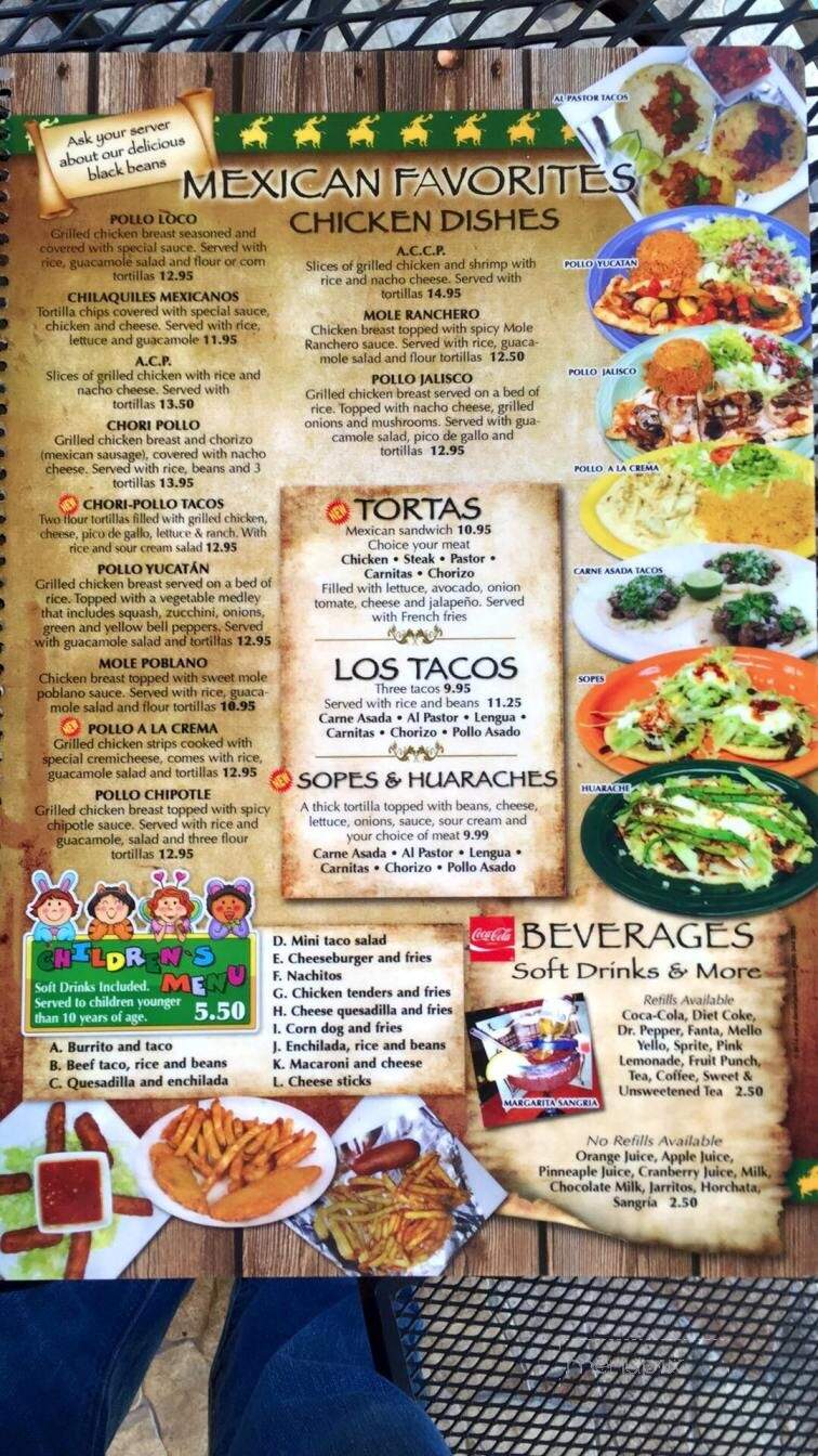 Plaza Mexico Restaurant Bar and Grill - Emerald Isle, NC menu_pic