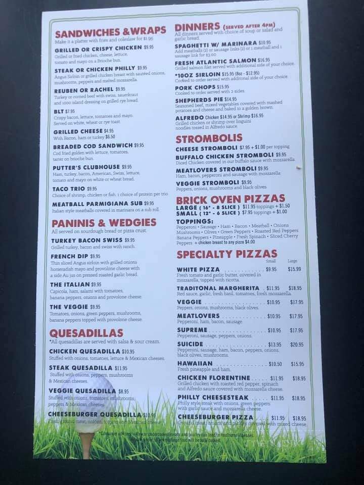 Putter's Pub - North Myrtle Beach, SC menu_pic