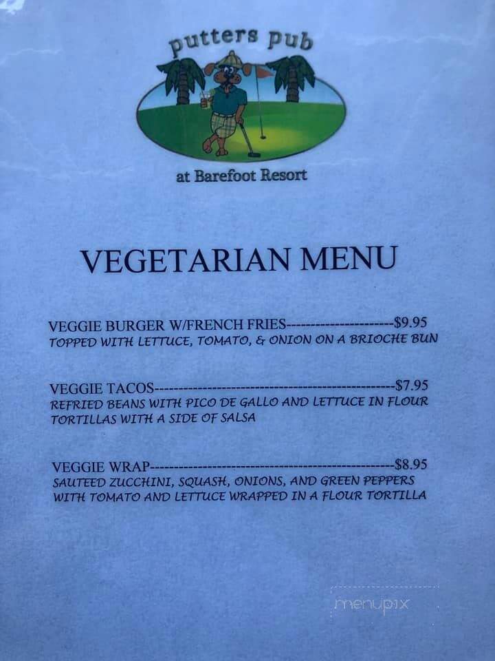 Putter's Pub - North Myrtle Beach, SC menu_pic