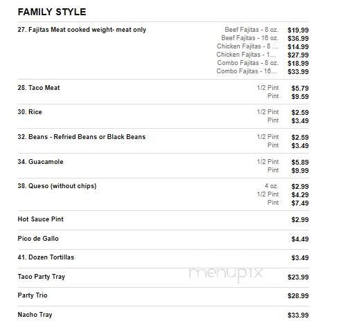Rosa's Cafe - Weatherford, TX menu_pic