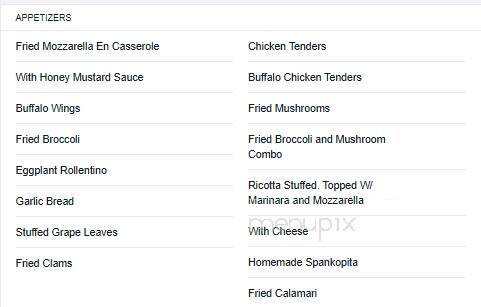 Sax Restaurant & Pizza - Plainville, CT menu_pic