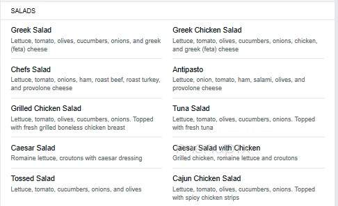 Sax Restaurant & Pizza - Plainville, CT menu_pic
