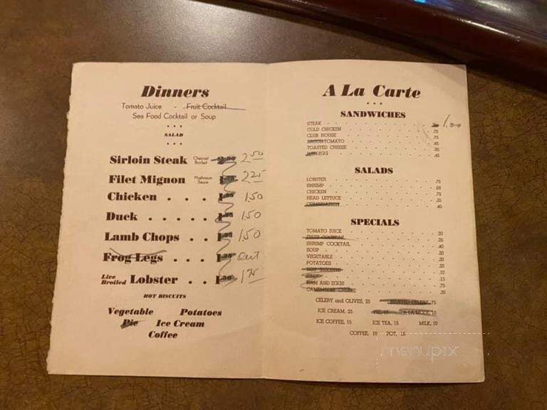 Speakeasy at the Spa - Porter, IN menu_pic