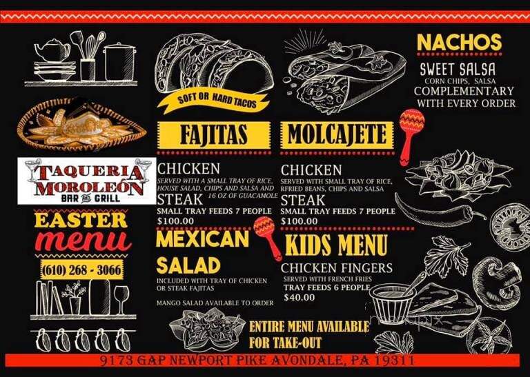 Taqueria Moroleon Mexican Restaurant - Avondale, PA menu_pic