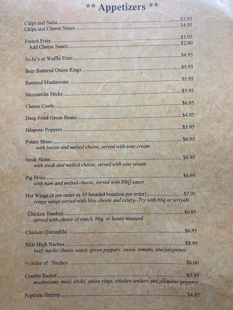 Yellow River Saloon & Eatery - Webster, WI menu_pic