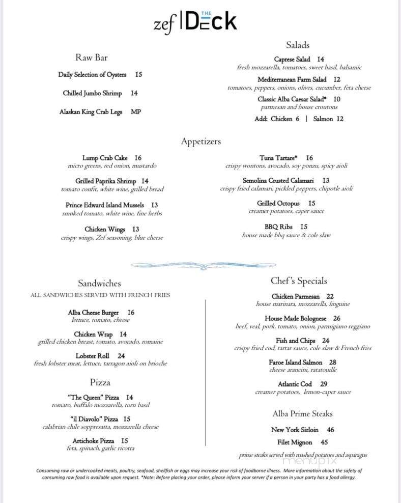 Alba on 53 - Hanover, MA menu_pic