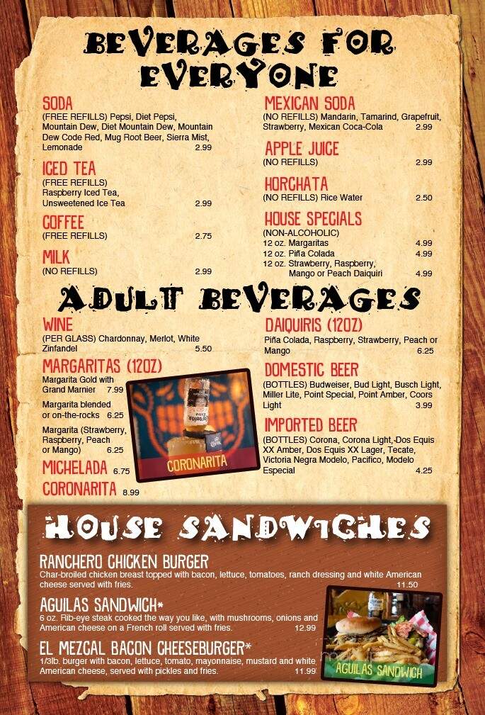 El Mezcal - Wausau, WI menu_pic