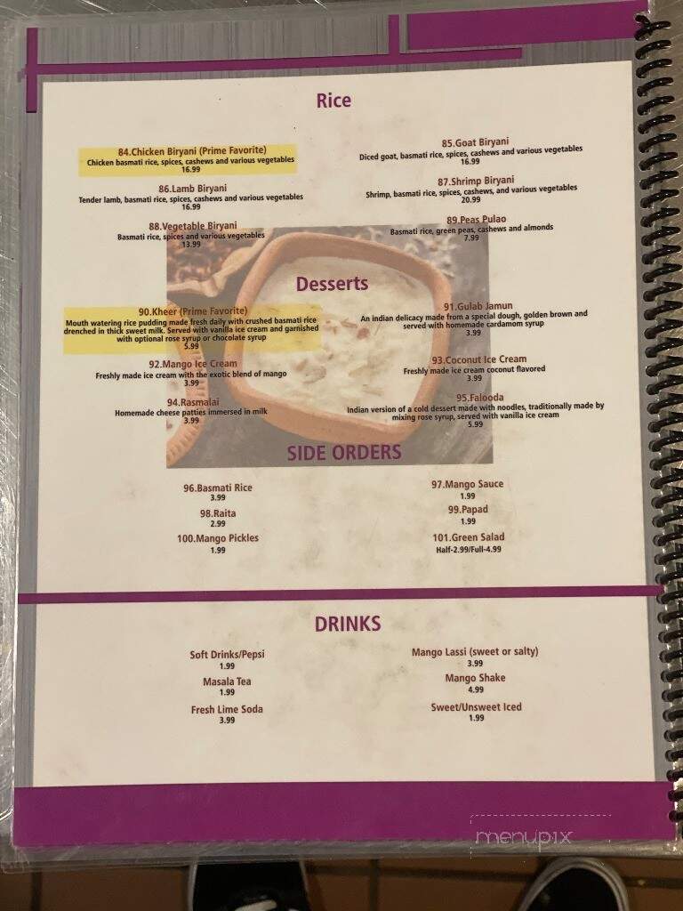 Prime Bar and Grill - Tehachapi, CA menu_pic