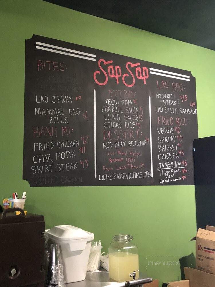 SapSap - Mount Pleasant, WI menu_pic