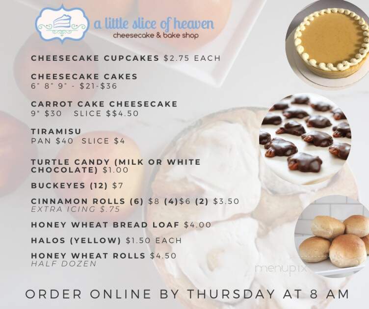 A Little Slice of Heaven - Defiance, OH menu_pic