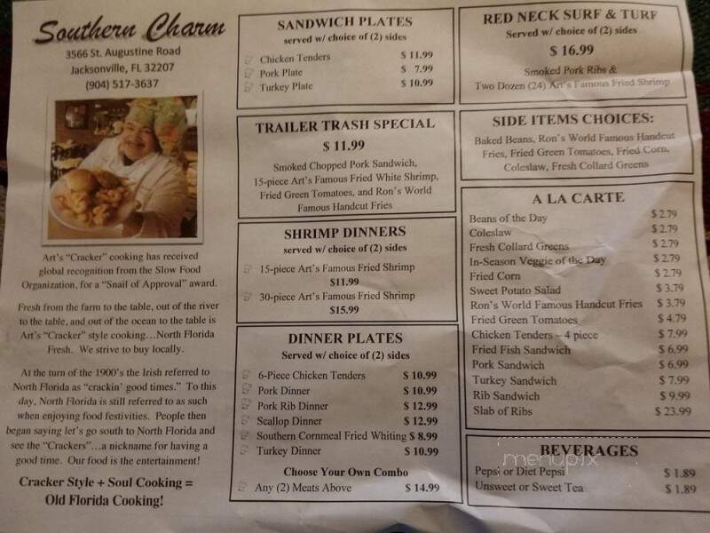 Southern Charm - Jacksonville, FL menu_pic