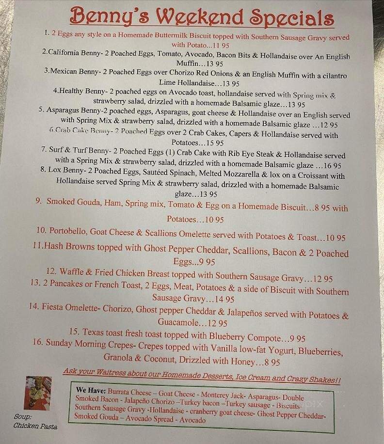 Benny's Luncheonette - Fair Lawn, NJ menu_pic