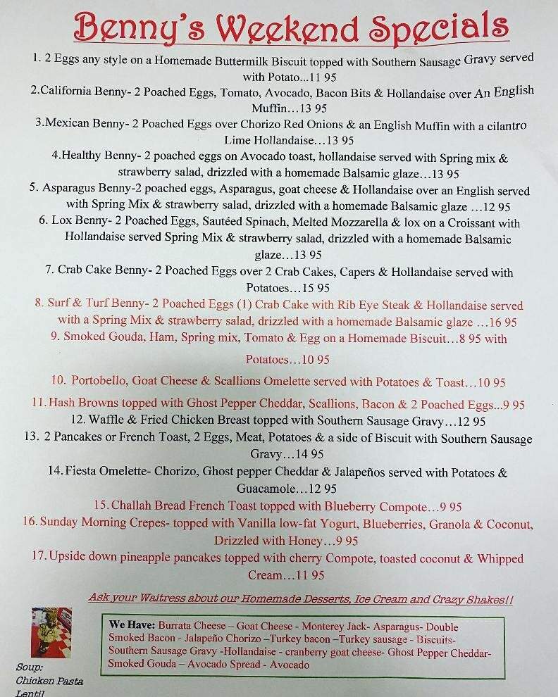 Benny's Luncheonette - Fair Lawn, NJ menu_pic