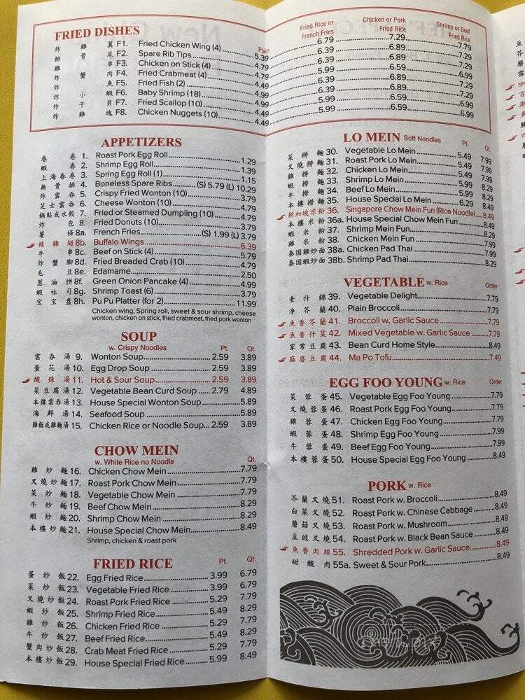 New China Restaurant - South Hill, VA menu_pic